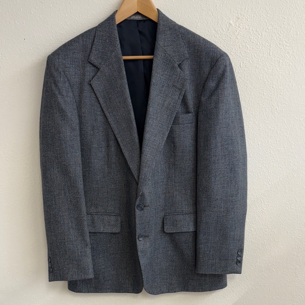 Haggar Classic blue Gray tweed Men's Blazer made in USA